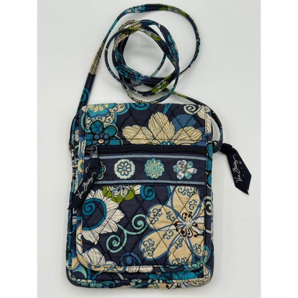 Vera Bradley Mod Floral Blue Mini Hipster Crossbody – Retired Pattern